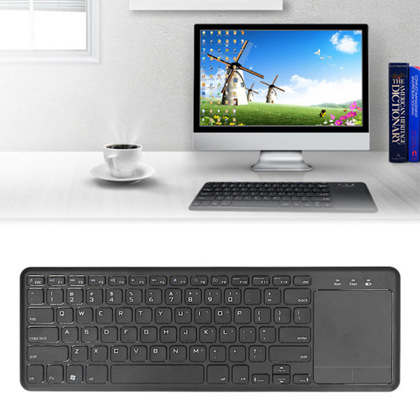 Trådlöst tangentbord 2.4G Portabelt tangentbord med styrplatta för Windows för Android för OS X för PC Laptop-surfplattor
