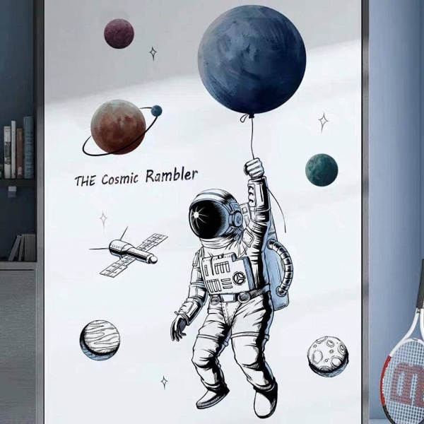 WandSticker4U®- XL Wandtattoo ASTRONAUT FLIEGT I Wandkuva: