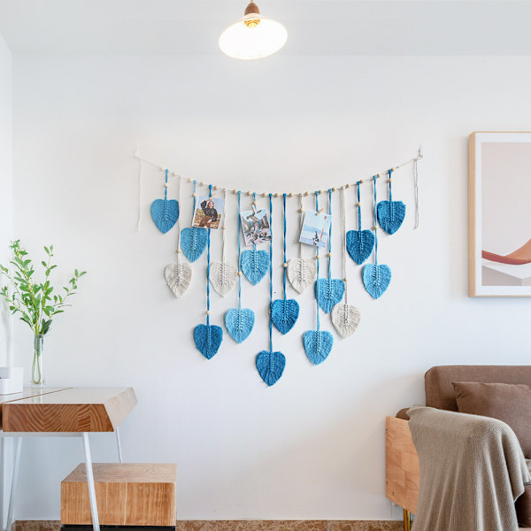 Makramee seinävaate boho seinäkoriste makuuhuoneen esteettinen huoneen seinäkoriste makramee-nauha käsintehdyt kodin koristeet 120 cm 16