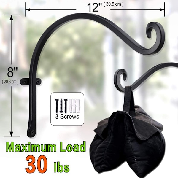 Udendørs planteophæng (2 stk. - 30,48 cm)