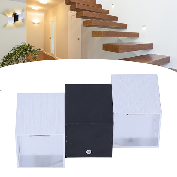 Modern Cob LED Vägglampa, Aluminiumlegering Akryl Vägglampa, Perfekt För Inomhus Utomhus Dekor, Sovrums- och Gårdsbelysning, Energisparande Design,