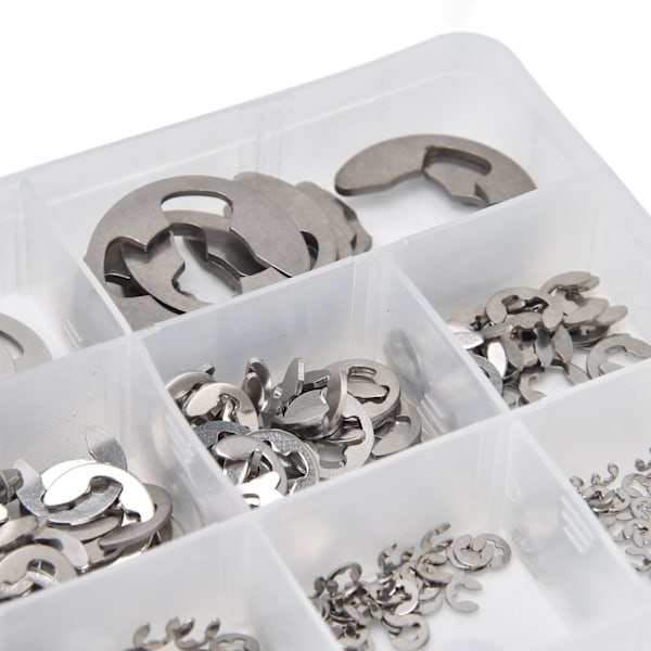 400 stk. E-klips Circlips Sikringsringe 604 Rustfrit Stål Sortiment Sæt Kit til Lejer