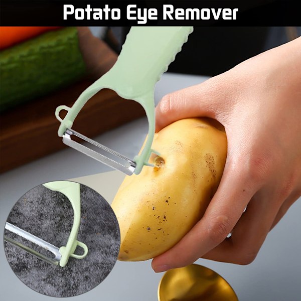 Kiwi Papaya Sallad Strimlare Skalare, Grönsak Rostfritt Stål