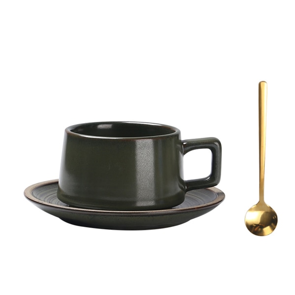 220 ml keramisk kaffekopp set, lattekopp, enkel handtvättad kaffekopp i keramik.