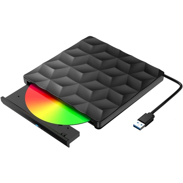 Ekstern CD DVD-drev USB 3.0 Type C bærbar ultra tynd CD DVD-rewriter brænder writer optisk drev til Windows Linux Mac OS