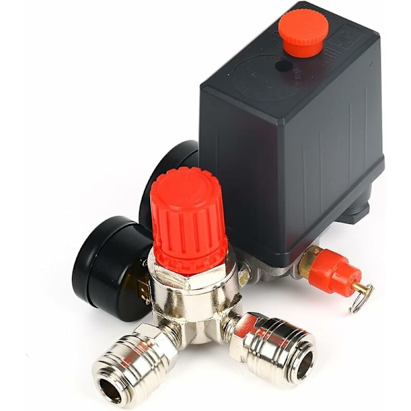 Tryckbrytare luftkompressor tryckregulator kompressor med tryckmätare brytare luftkompressor styrventil