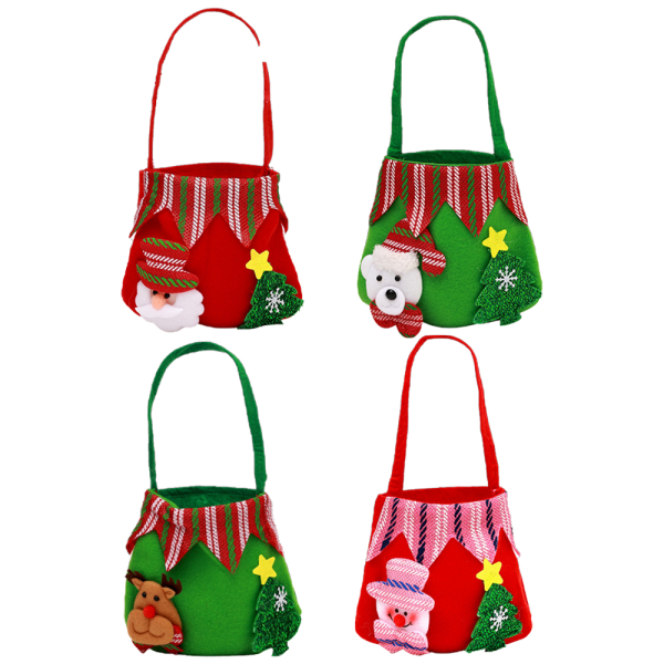 Juletasker Julegave Snørepose til Candy Apple Bags San