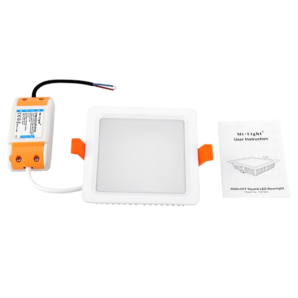 Milight 9W RGB+CCT Dimbar LED Panel Downlight Innfelt Tak WiFi Lyspære Lampe