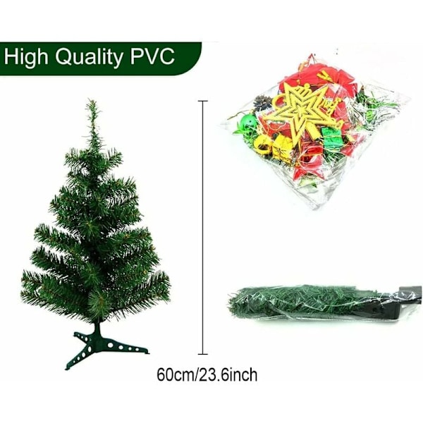 Mini Julgran för Julheminredning, Lättanvänd Konstgjord Julgran med Kompakt Design och Perfekt Visuell Effekt