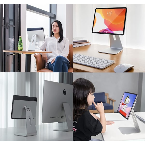 Magnetisk iPad-stativ, roterende iPad-stativholder i aluminiumlegering til iPad Pro 12,9 tommer Magnetisk bordstativ til iPad Pro 12,9'' 3./4./5. generation