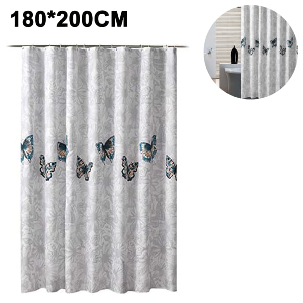 Duschdraperi i tyg, vattentät design och polyester, snabb torkning
