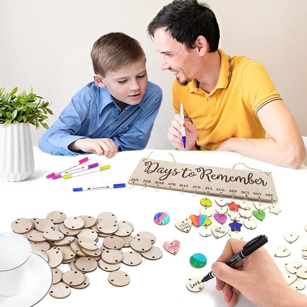 Familjens födelsedagstavla väggdekoration, födelsedagspåminnelsekalender S