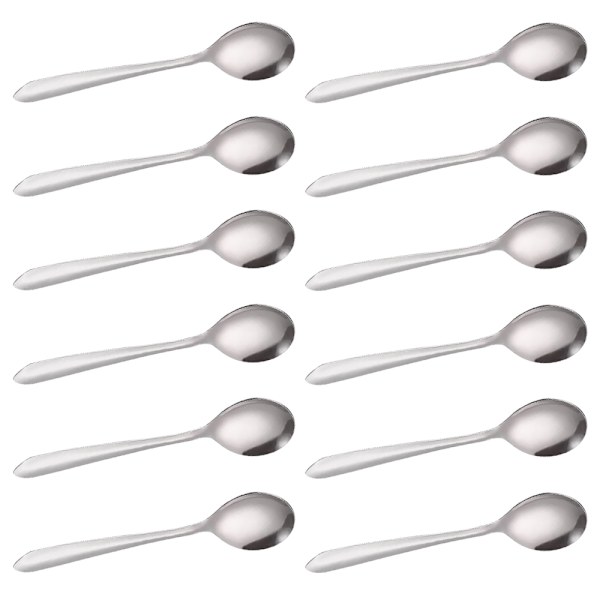 12-delt sæt med spiseskeer, rustfrit stålskeer, til hjemmet,