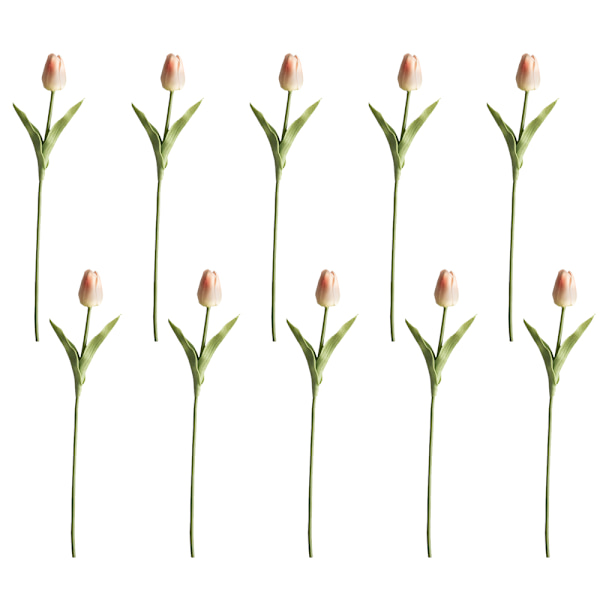 10 stk PU kunstige tulipaner ekte touch kunstige blomsteroppsats
