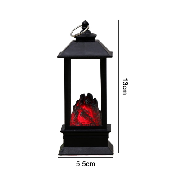 Julevindlampe simulering svart kull brannlampe