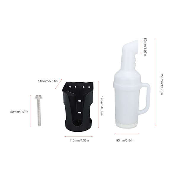 Golfvogn Sandflaske med Holder Universal Pasform Divot Fyld Sandflaske Udskiftning til E‑Z‑GO