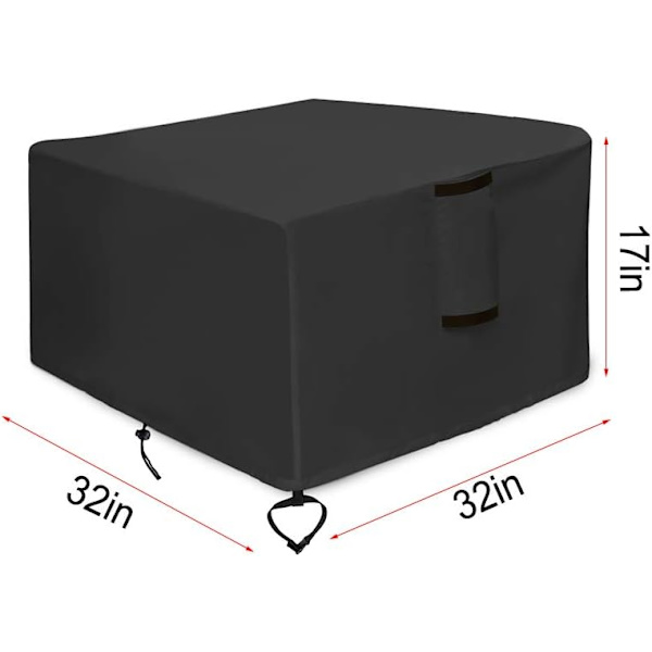 Saking Gas Fire Pit Table Cover Square 28 x 28 x 25 tum -