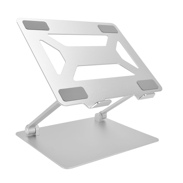 Ergonomiskt Laptopställ, Justerbar Höjd för Skrivbord, Silverfärgat Hopfällbart Notebook-stöd, Perfekt för 10-17 Tums Laptops, Förbättrar Hållningen och