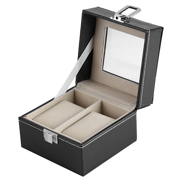 2 spor for urkasse oppbevaring display eske armbåndsur luksus smykker arrangør kvinne mann gave