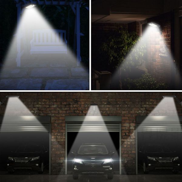 2-pack solcellslampor för utomhusbruk, 48/56 LED-solcellslampor för trädgård, Fe