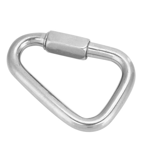 Hållbar Säker Quickdraw Karabiner Utomhus Rostfritt Stål Mellon Lås för Klättring M3.5