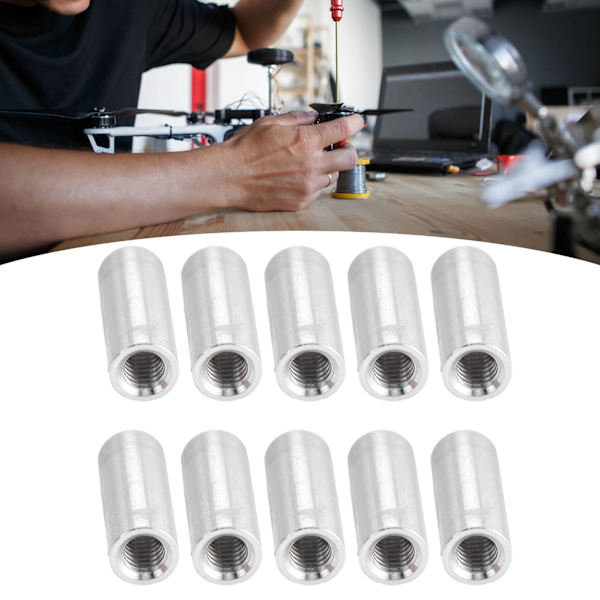 10 st Distanshållare i Aluminiumlegering, Trådad Rund Kolonn, Avståndshållare för Quadcopter DIY-modell M4x0.7mm16mm