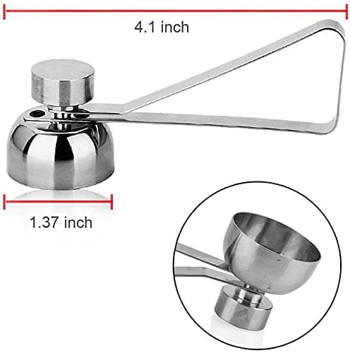 Egg Opener - Stainless Steel Ergonomic Design Adjustable Force Durable - Easy to Use Suitable for Making Custards and Cakes