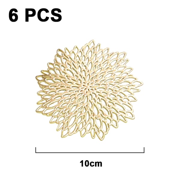 Sæt med 6 hule PVC-glasunderlag