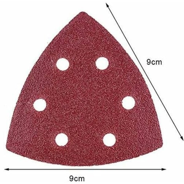 Delta-slippappar 50 st 6 hål 90 x 90 x 90 mm korn 40 för deltaslipmaskiner Slippapper Slippapper