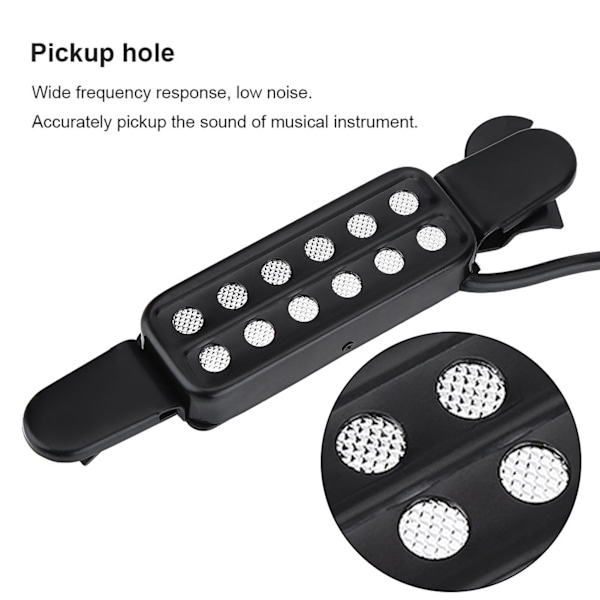 12 Lydshul Magnet Pickup Transducer til Akustisk Guitar Musikalske Instrumenter Tilbehør