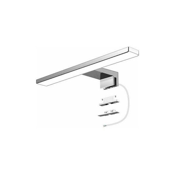 Dagsljusvitt Krom, Dimbar Badrumsbelysning För Badrum, Kallvitt Plug-In Belysning, Helt i Aluminium Badrumslampa