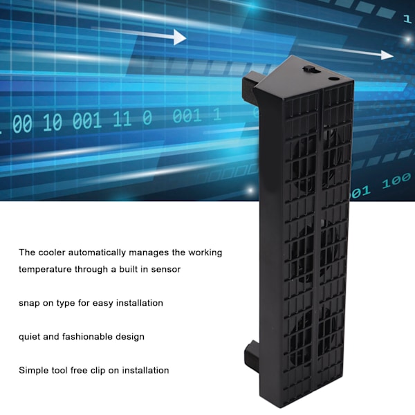 Auto Cooling Fan 3 Porte Multifunktionel Intelligent Temperaturstyringsventilator til PS4 Slim