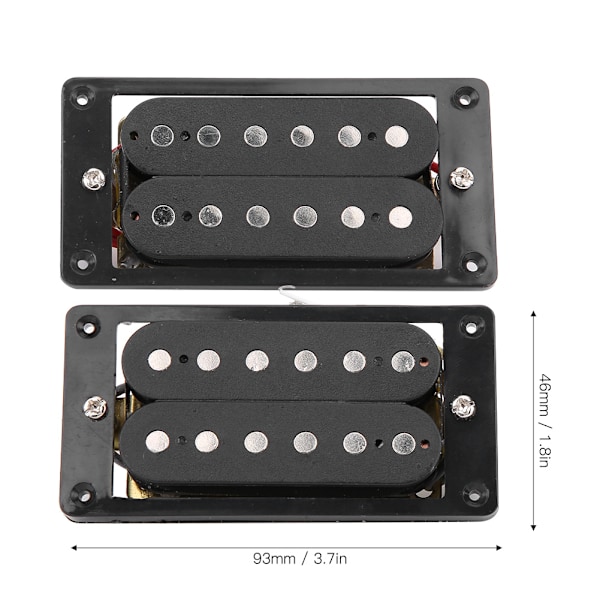 Elektrisk Gitar Pickup for ST/SQ Dobbel Spole Svart Ramme Musikk Instrument Tilbehør