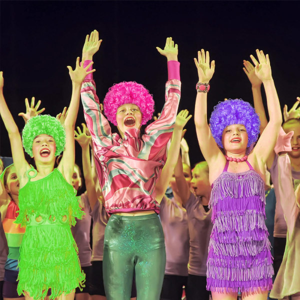 Färgglad clownperuk - Flerfärgad clownperuk för fest