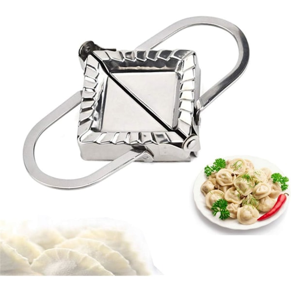 RoseFlower Ruostumaton teräs Ravioli Dumpling Maker -setti, Kolmio