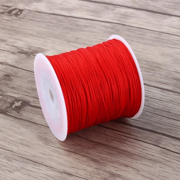 GLOGLOW 20 färger 100 m x 0,8 mm Rattail Satin Nylon Trim