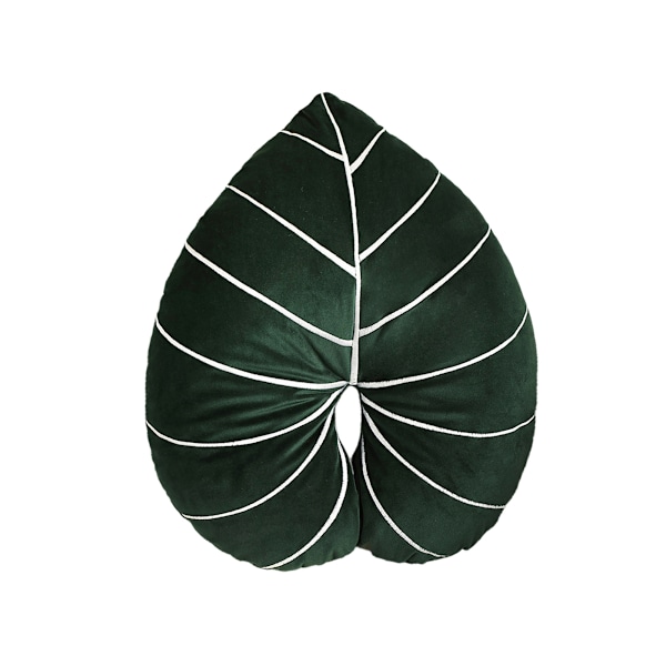 Mjuk och Bekväm Plyschbladkudde, Vardagsrumsinredning Monstera Deliciosa Prydnadskudde för Soffa, Perfekt Present till Växtälskare, Nyhet för Alla Årstider