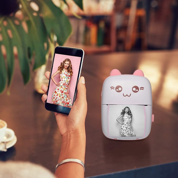Mini Termisk Fotoprinter Lomme Bærbar Printer Trådløs POS