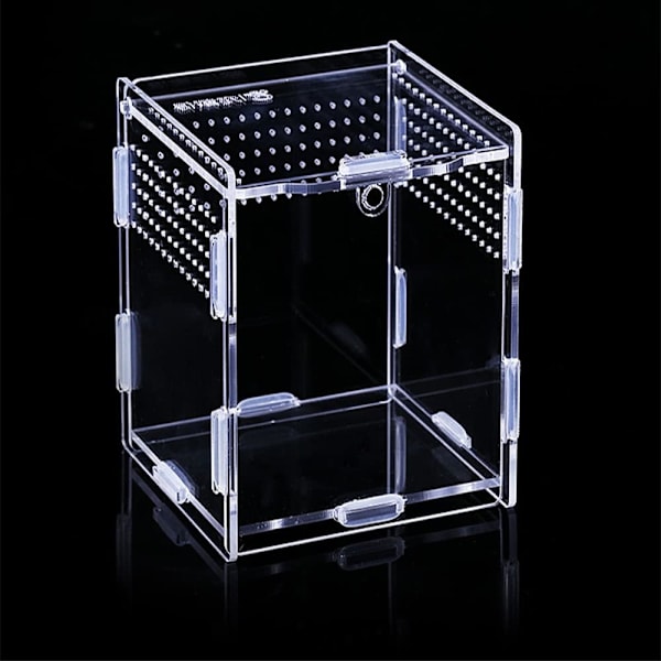 Insektsmatningslåda, transparent akryl avelslåda, akryl reptil låda, akryl habitat terrarium, för reptiler, spindel, ödla, skorpion, anti
