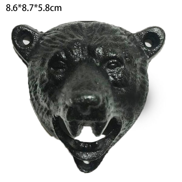 Bear Head Støpejern Vegg Korketrekker Vintage Korketrekker Antikk