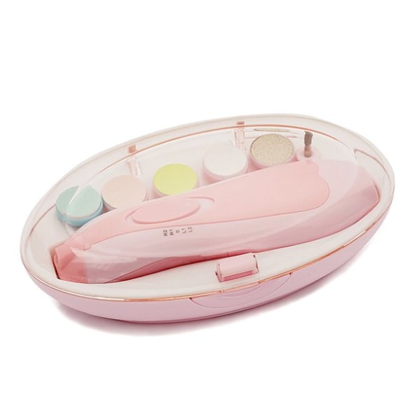 Baby Nail File Safe Clipper Trimmer Cutter set, vaaleanpunainen