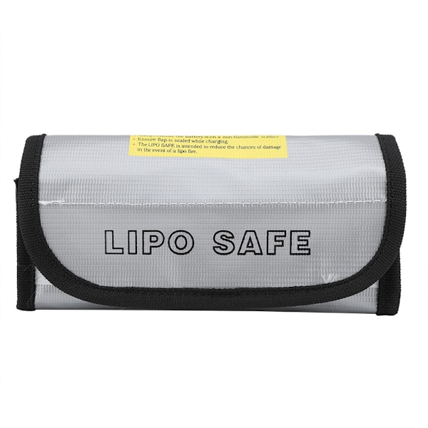1 stk brannsikker pose LiPo-batteri eksplosjonssikker sikkerhetsposepose ladebeskyttelsespose (185*75*60mm)