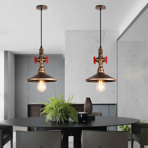 MAGIC Industrielle Pendellampe E27 Bronze Wasserrohr
