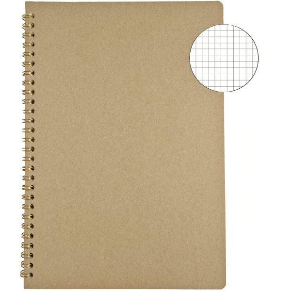 Spiral Graph Paper Notebook, B5 Grid Notebook Spiral Bound