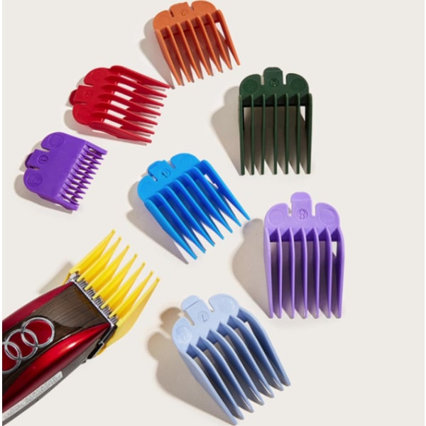 8-färgad professionell hårtrimmer/klipperskyddskammarguide