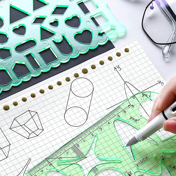 Sirkelmaler Måling Geometri Linjal Plast Geometrisk