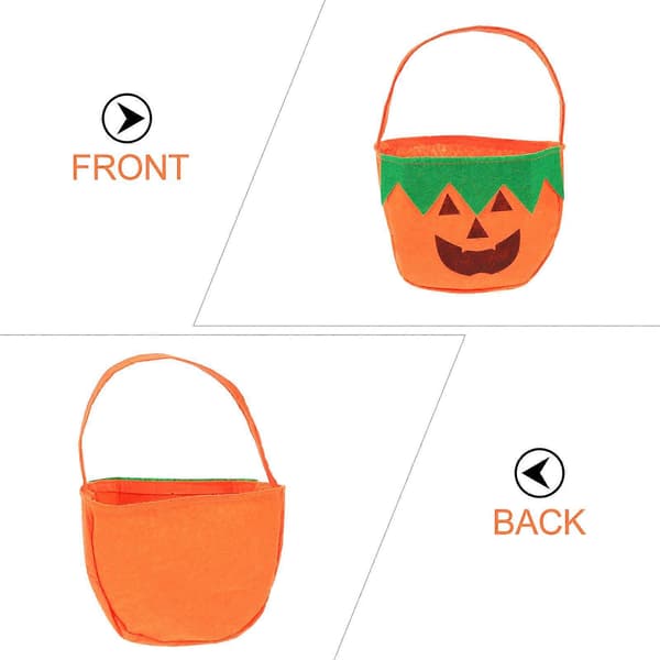 Gresskar Halloween Gavepose Ikke-vevd for Oppbevaring 4 Stk