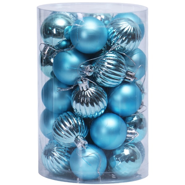 Julkulor prydnader, 34ST Julkulor Set 4cm/1.57in Baby blue