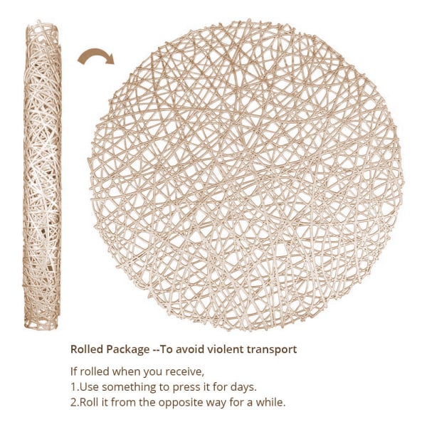 Pladser til middagsbord Metallic Hollow Out Line Circle