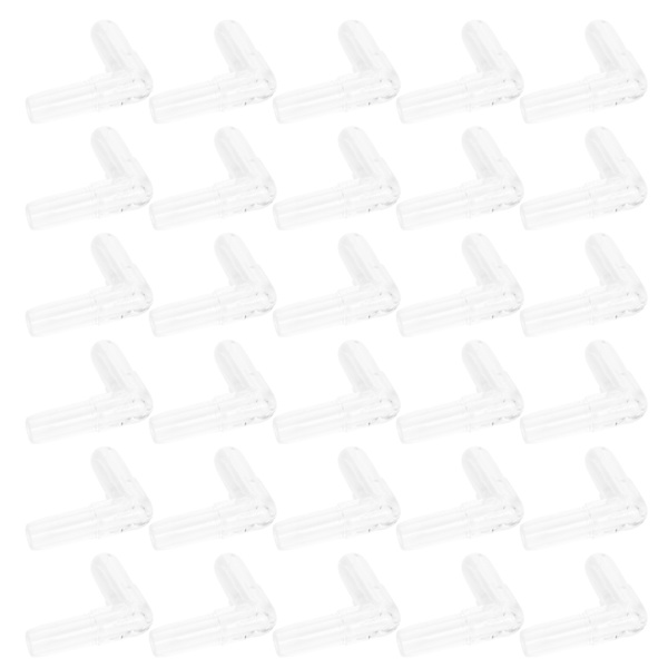 30 stk. 4MM Akvarium Fisktank Luftledning Splitter L Form 3 Vejs 4 Vejs Adapter Konnektor Krystal L Form